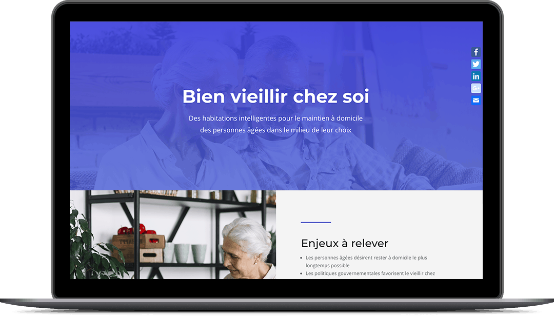 Site Web pour un consortium de recherche