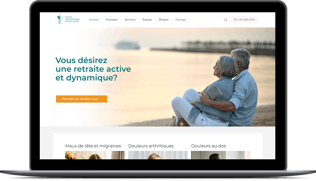 Site Web pour une clinique de chiropratique