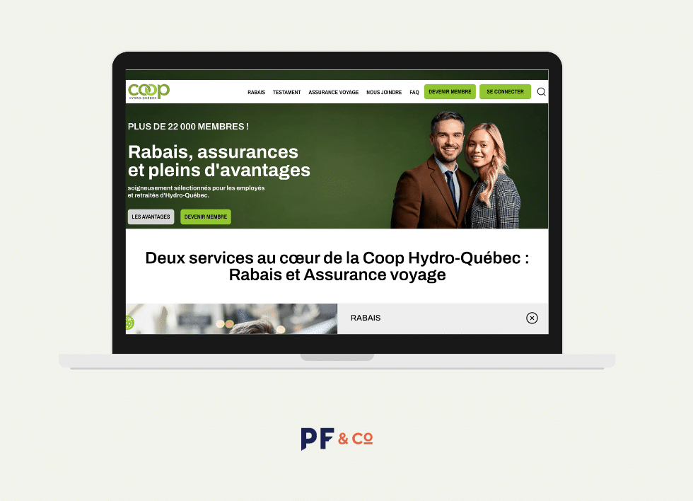 Application internet pour une association